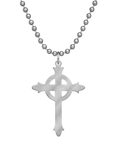 Mens Silver Cross Necklace, Mens Cross Pendant, Proclamation Jewelry
